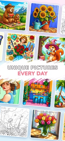 Flowerscapes: Color by Number screenshot 2