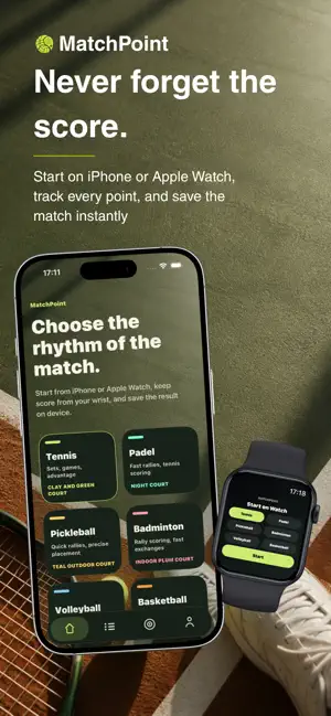 MatchPoint: Watch Score Keeper screenshot 1