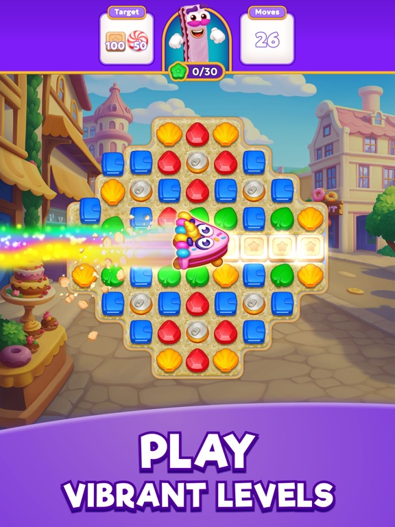 Jolly Match 3 - Puzzle Game iPad screenshot 3 - Games app