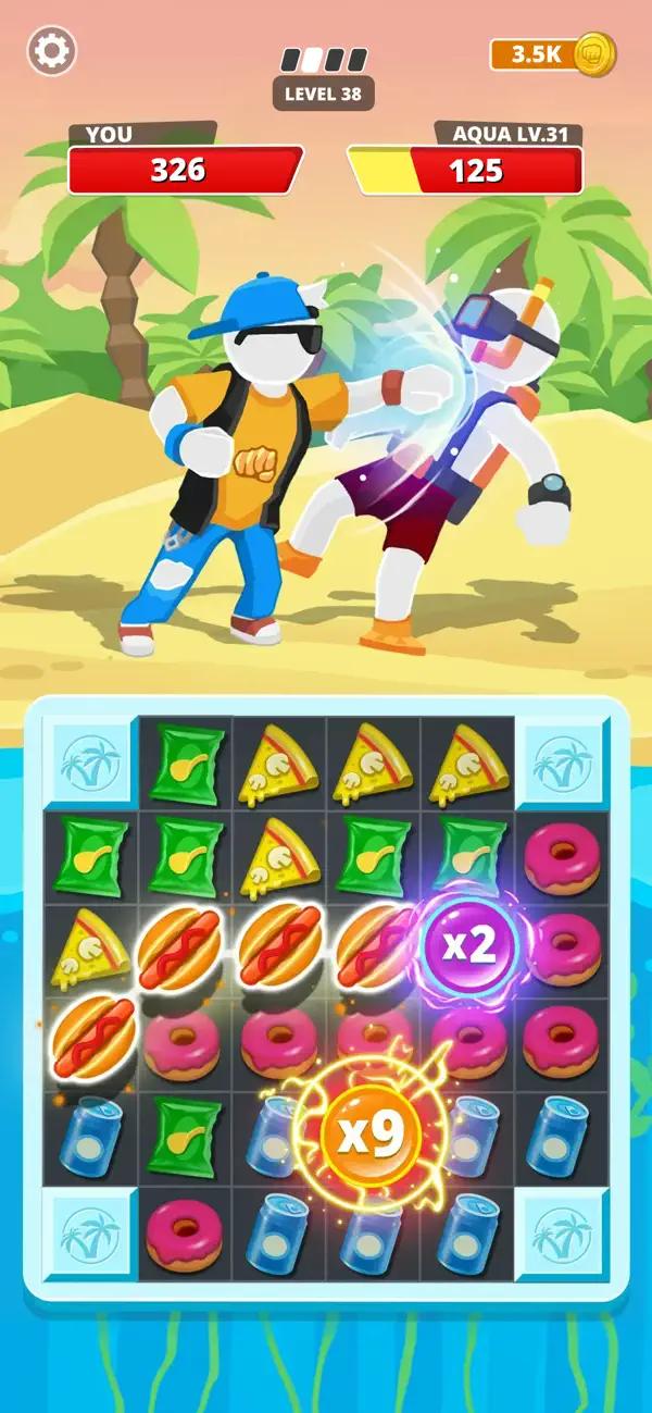 Screenshot #1 pour Match Hit - Puzzle Fighter