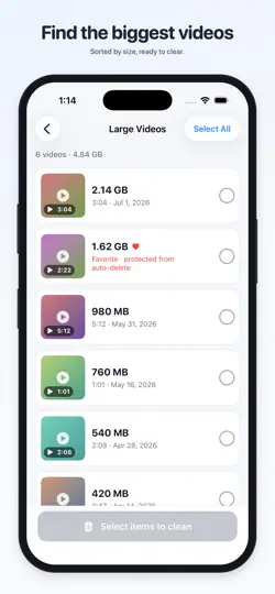 Capture d'écran de Sweep: Storage Cleaner sur iPhone 2