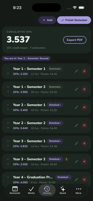 GPA Manager screenshot 4