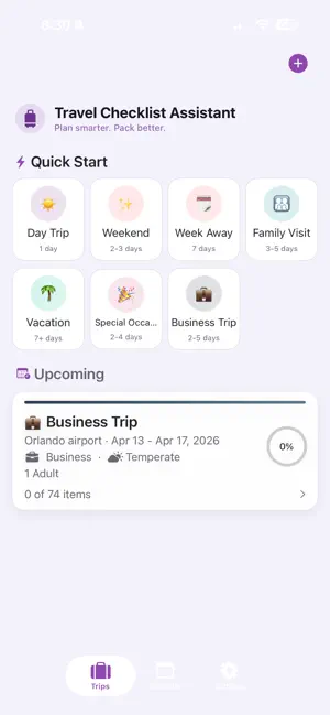 Travel Checklist Assistant screenshot 2