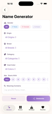 Cat Names Expert iPhone screenshot