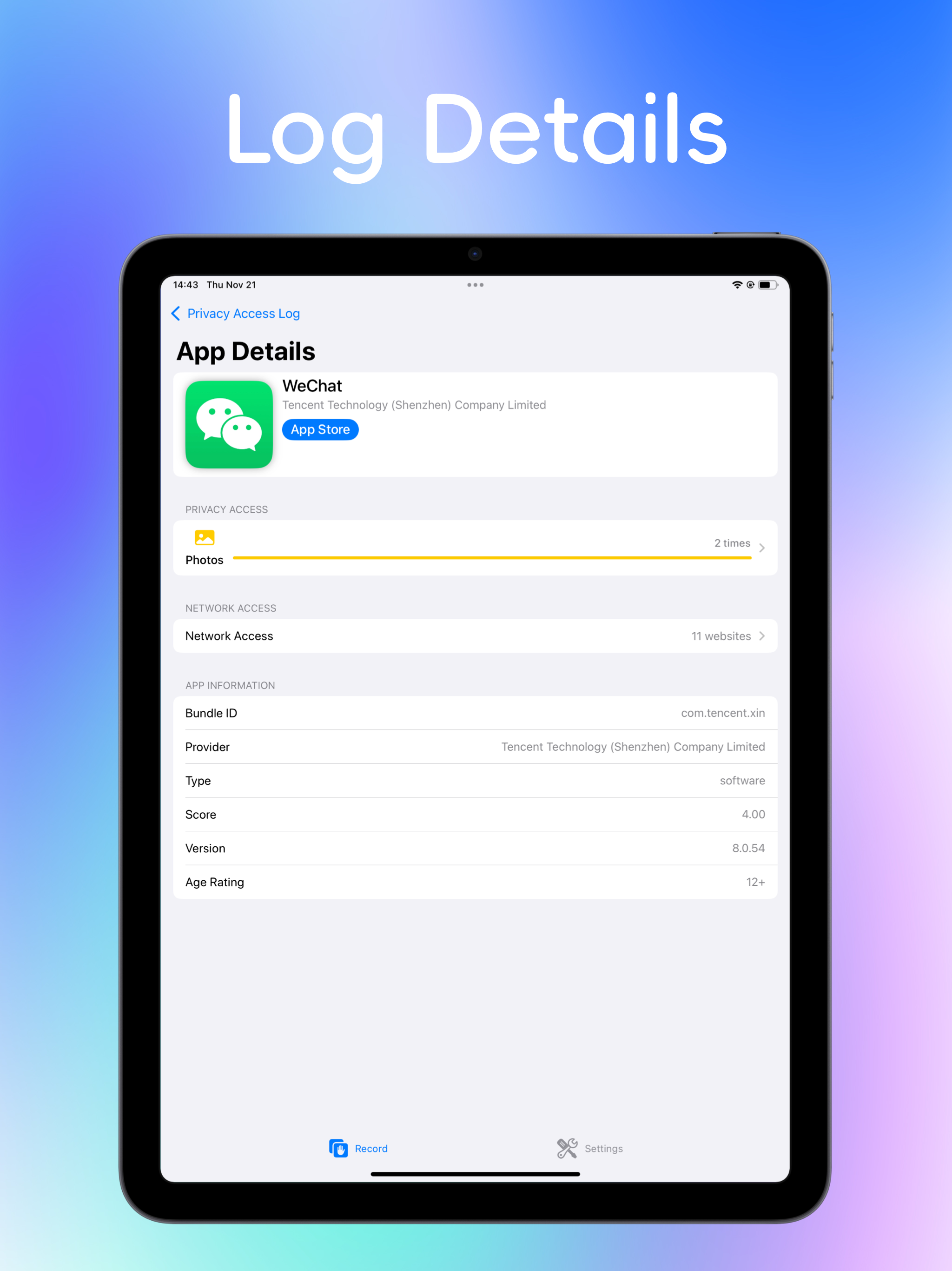 Privacy Access Log