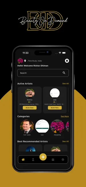 Beauty On Demand – Client screenshot 1