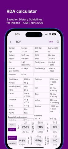 DietApp (for Indians) Screenshot 2 of 5