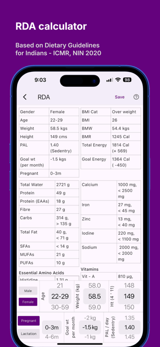 DietApp (for Indians) Screenshot 2 of 5