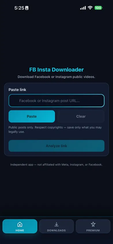 Fb Insta Downloader screenshot 1