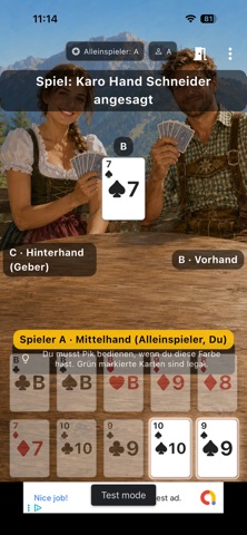 Skat - solides Spiel screenshot 1