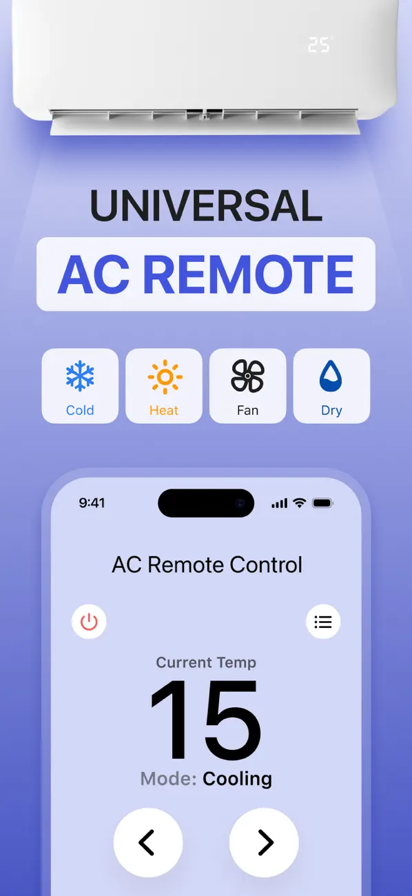 #1. Universal AC Remote Control . (iOS) De: Universal АС Remote Lab