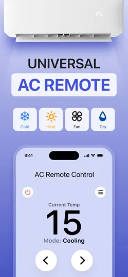 Evrensel Uzaktan Klima Kumanda iPhone Ekran Görüntüsü 1