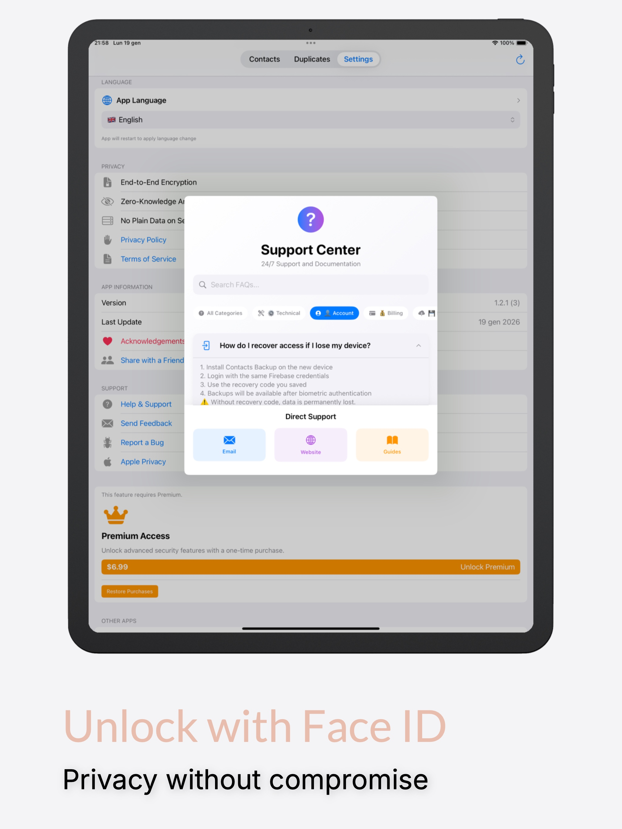 Contacts Backups screenshot 11