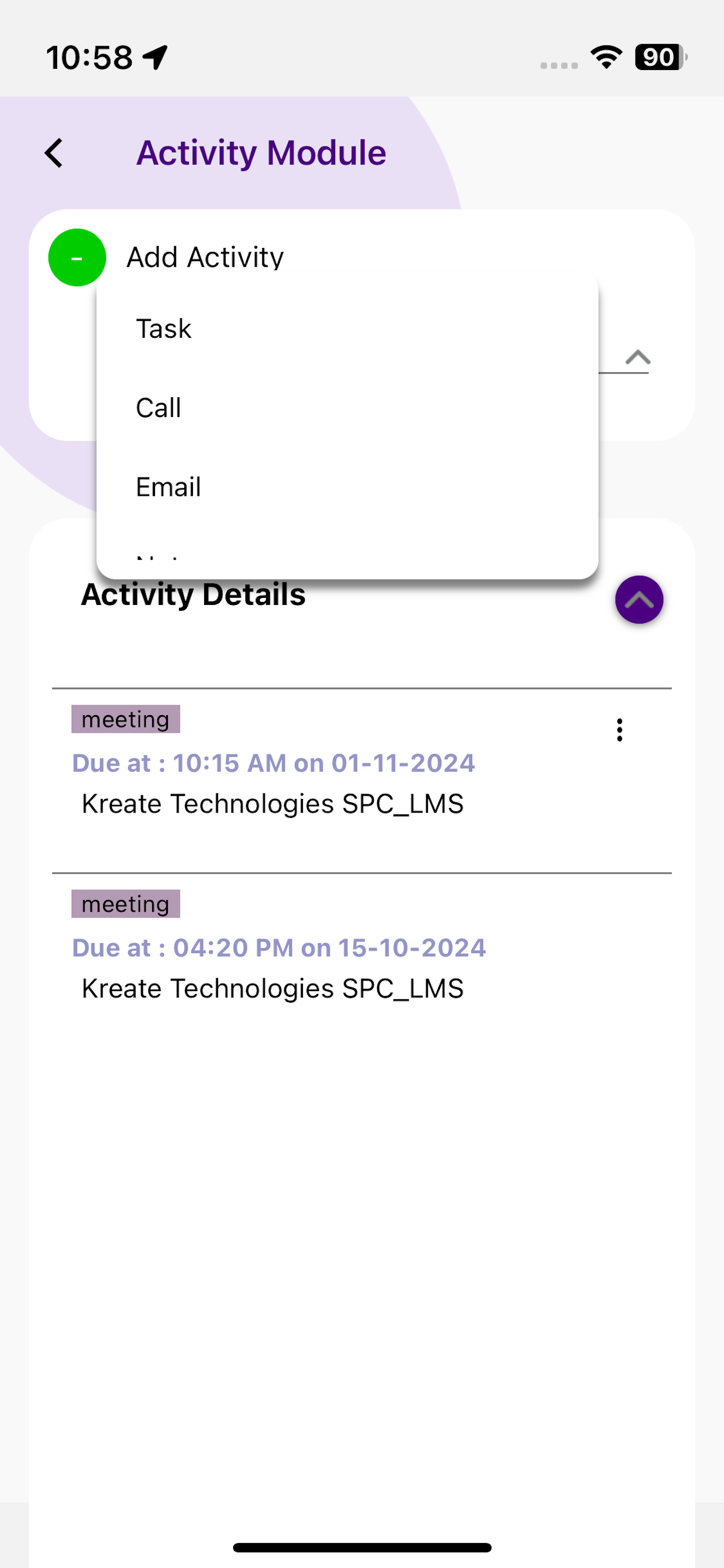 Kreate ERP screenshot 5