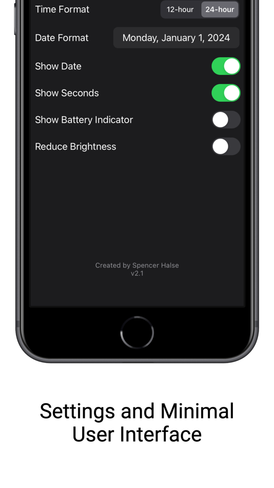 #4. Fullscreen Clock (iOS) 由: Spencer Halse
