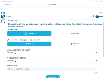 Declaración Del Viajero SAT-GT iPad screenshot