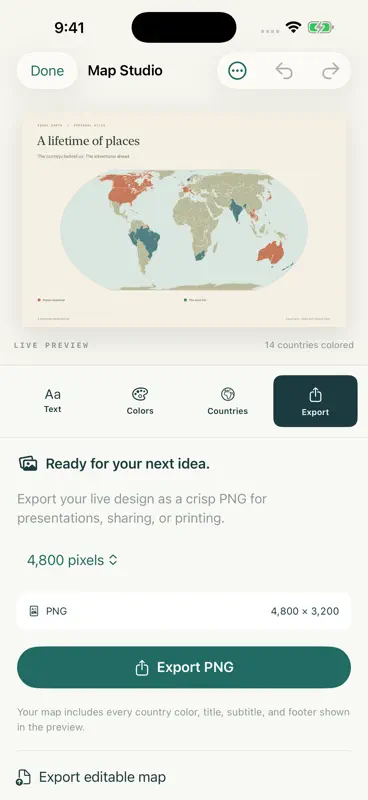 Equal Earth: World Map Studio screenshot 7 of 10