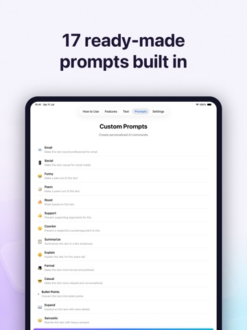 Smart Keyboard AI iPad screenshot