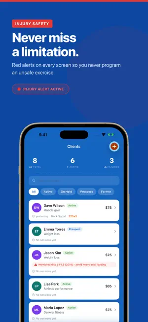 Personal Trainer Log - Rep screenshot 2