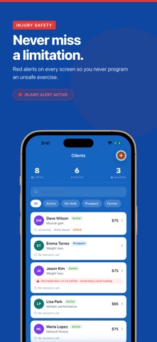 Personal Trainer Log - Rep iPhone screenshot