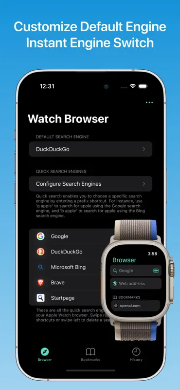 Browser for Watch screenshot 1 of 5