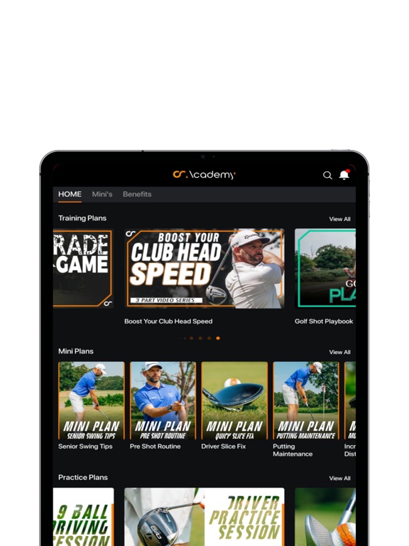 Chris Ryan Golf Academy iPad screenshot
