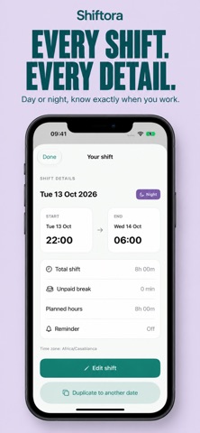 Shiftora: Shift Calendar Screenshot 4 of 6