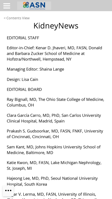 ASN Kidney News Screenshot