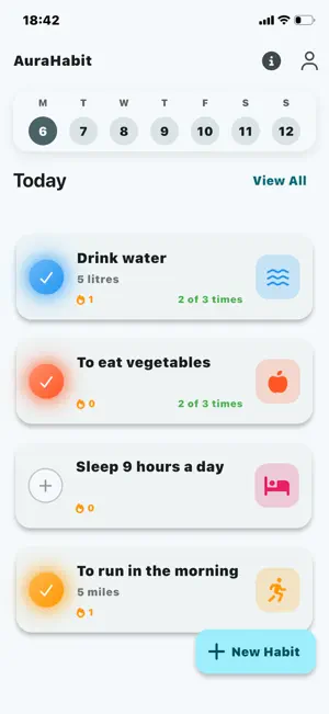 AuraHabit: Habits and Goals screenshot 1