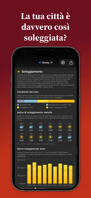 Climio: Clima e Meteo Storico iPhone screenshot 5