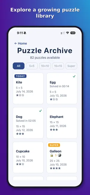 Pixle: Daily Nonogram Puzzle screenshot 4