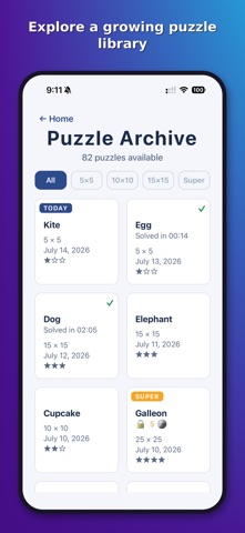 Pixle: Daily Nonogram Puzzle Screenshot 4 of 5