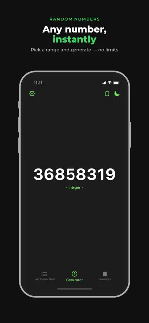 Random Number Generator: RNG screenshot 1