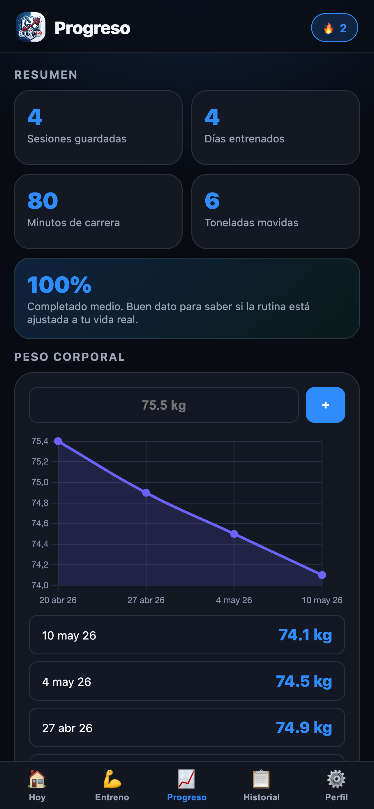 EntrenoApp: Gym Workout screenshot 3