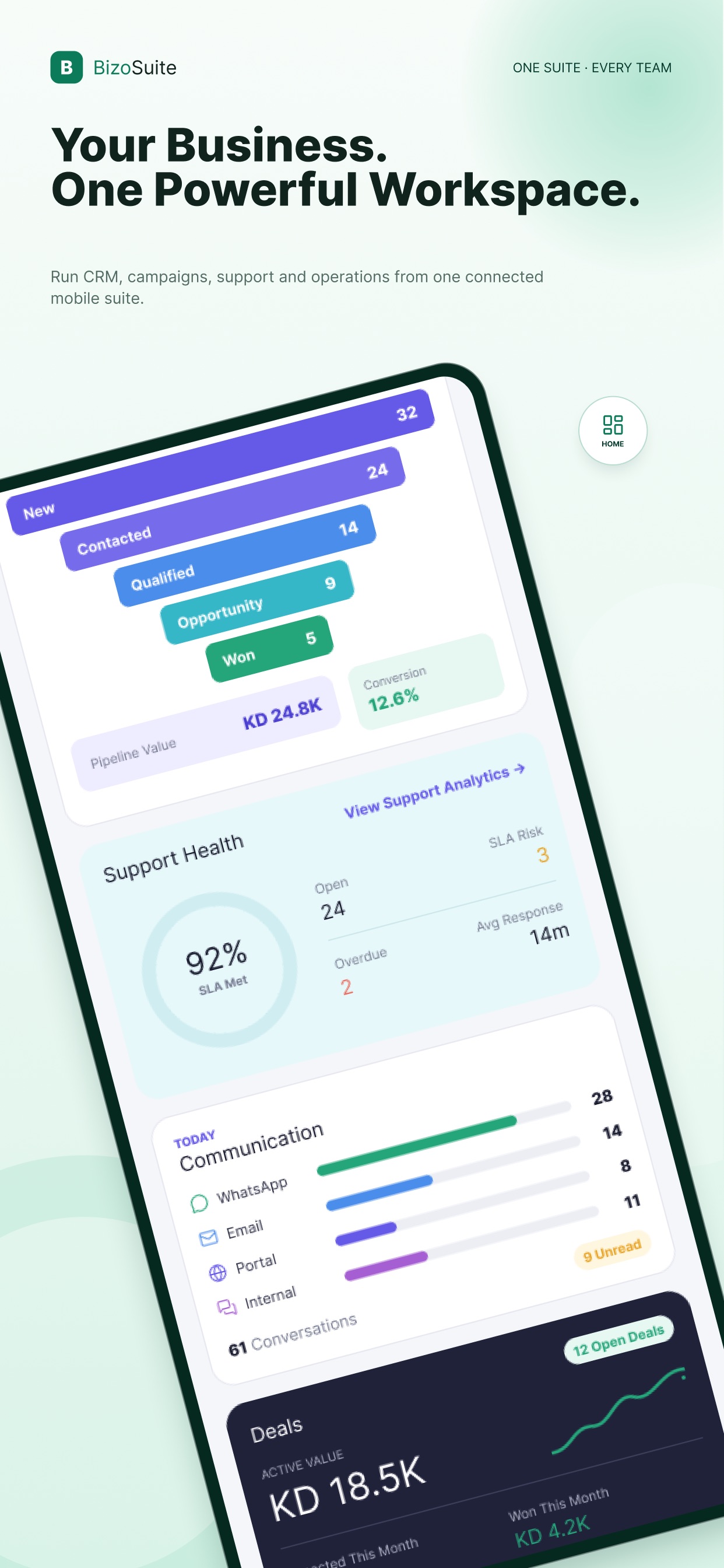 Screenshot 1 of Bizo CRM