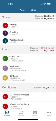 Texas Bridge Credit Union iPhone screenshot
