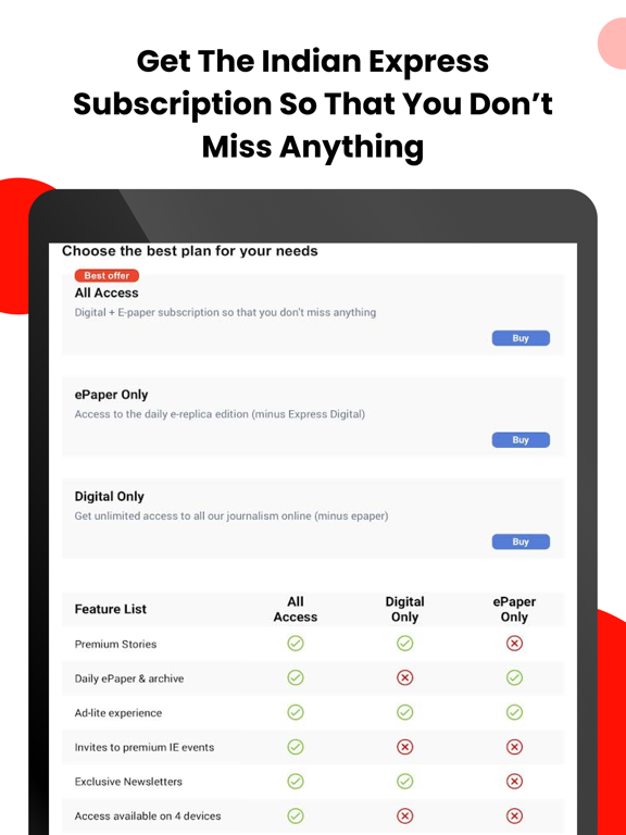 Indian Express News + Epaper iPad screenshot 5 - News app