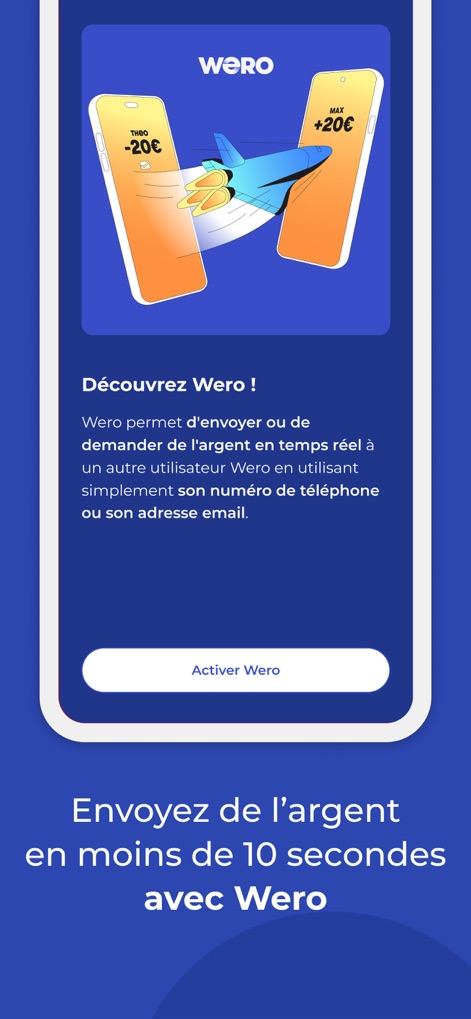 Mes Comptes - LCL - This tool introduces "Wero" for quick money transfers, allowing users to send or request funds using a phone number or email with an "Activer Wero" option.