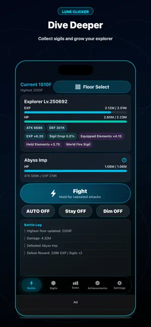 Lune Clicker screenshot 1