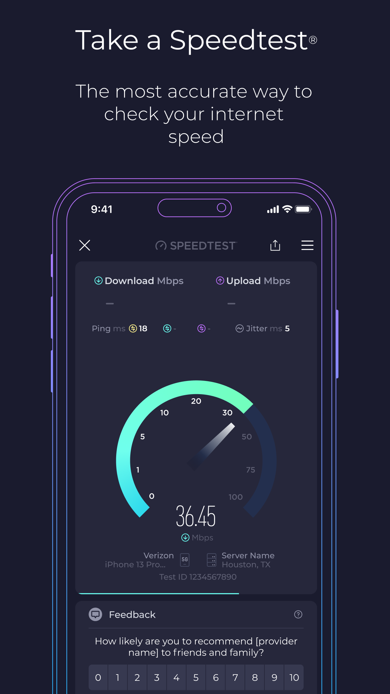 Speedtest by Ookla screenshot 1