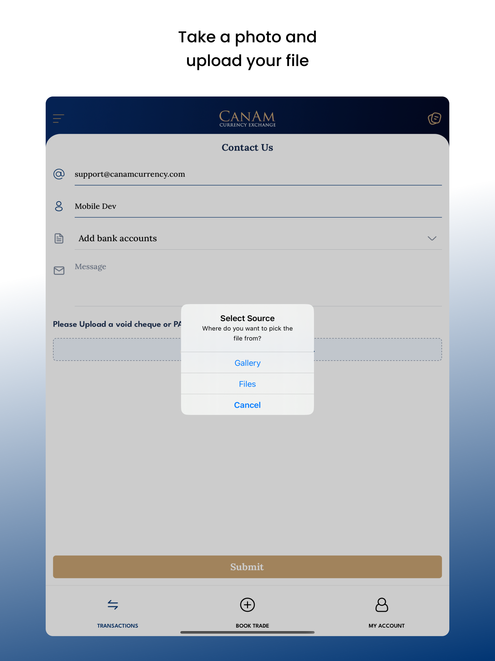 CanAm Currency Exchange App