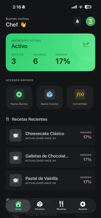 Recetas&CostosPlus Screenshot 1 of 9