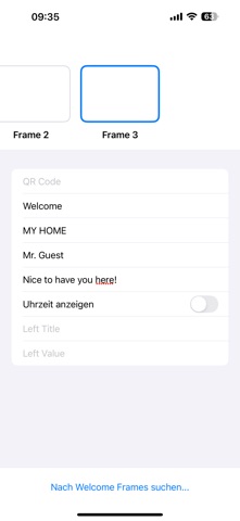 Welcome Frame screenshot