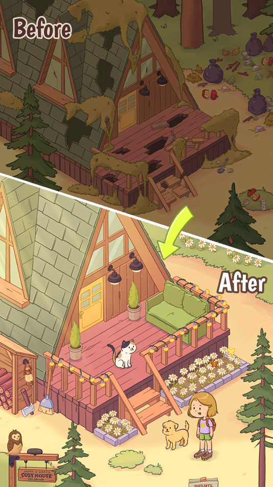 #1. Denver's Forest: Merge&Cozy (iOS) Av: Tan Choi