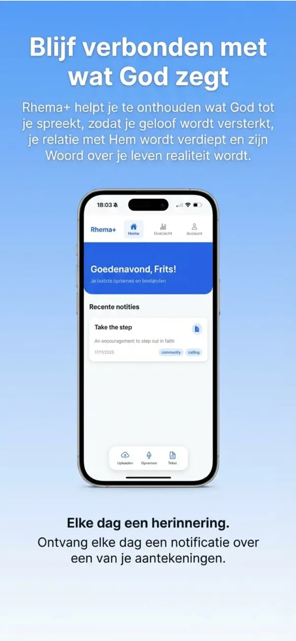Rhema+ (iOS) Ved: Frits Koppelaar
