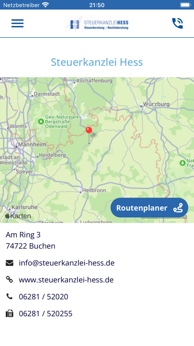 Steuerkanzlei Hess Screenshot