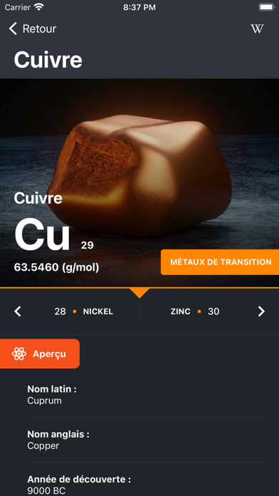 Screenshot #2 pour Tableau Périodique 2025 PRO