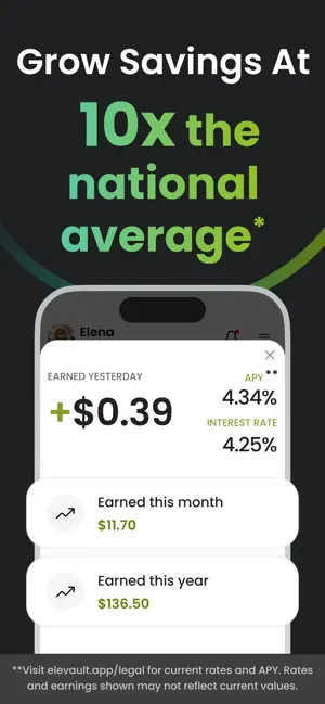 Elevault – Interest Paid Daily screenshot 1