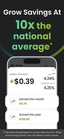 Elevault – Interest Paid Daily iPhone screenshot