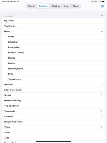 KYMA Yuma, El Centro News iPad screenshot